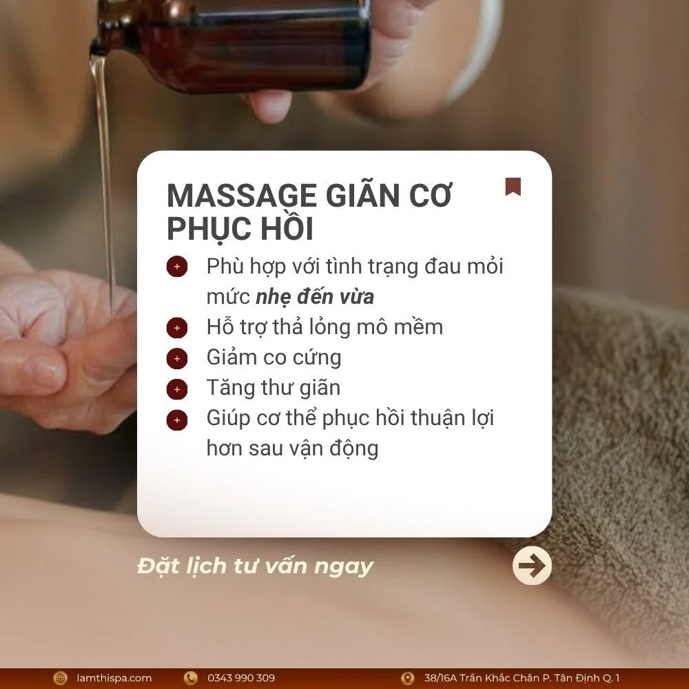 Massage giãn cơ phục hồi sau vận động