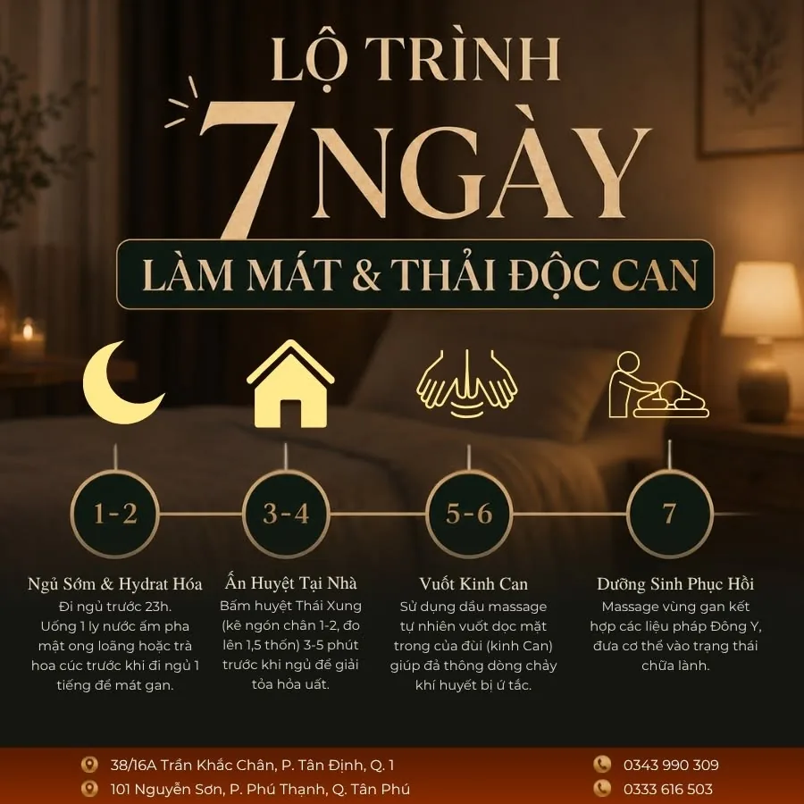 Lộ trình 7 ngày làm mát và thải độc Can